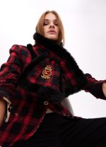 Bufanda doble cara tartan y efecto pelo - Imagen 7