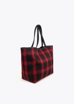 Bolso shopper cuadros con parche escudo - Imagen 4