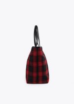 Bolso shopper cuadros con parche escudo - Imagen 5