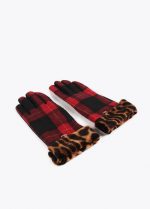 Guante combinado tartan leopardo - Imagen 4