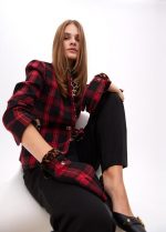 Guante combinado tartan leopardo - Imagen 8
