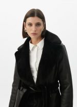 Abrigo largo doblefaz negro - Imagen 6