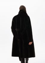 Abrigo largo doblefaz negro - Imagen 8