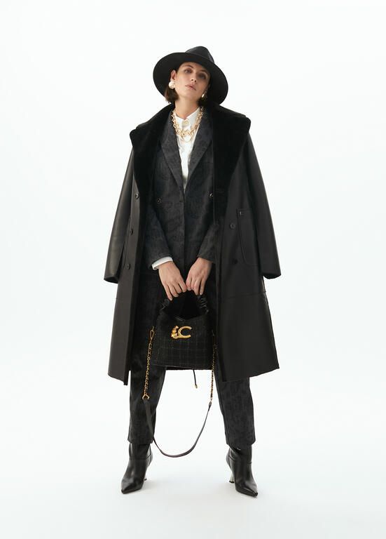 lf2501015_00n_8 Abrigo largo doblefaz negro - Imagen 1