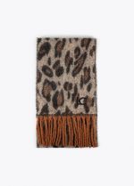 Bufanda en animal print con flecos - Imagen 2