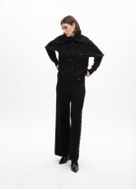 Pantalón recto punto tachas laterales - Imagen 7