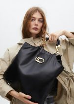 Bolso shopper detalles metálicos
