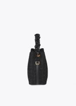 Bolso tweed asa fruncida y logo LC leopardo - Imagen 4