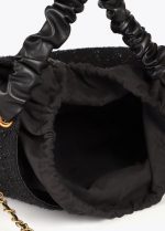 Bolso tweed asa fruncida y logo LC leopardo - Imagen 6