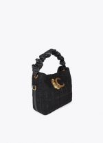Bolso pequeño tweed asa fruncida - Imagen 4