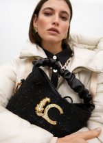 Bolso pequeño tweed asa fruncida - Imagen 9