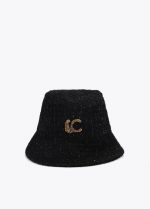 Sombrero tipo bucket tweed logo LC leopardo