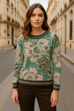 Jersey estampado flor de jade