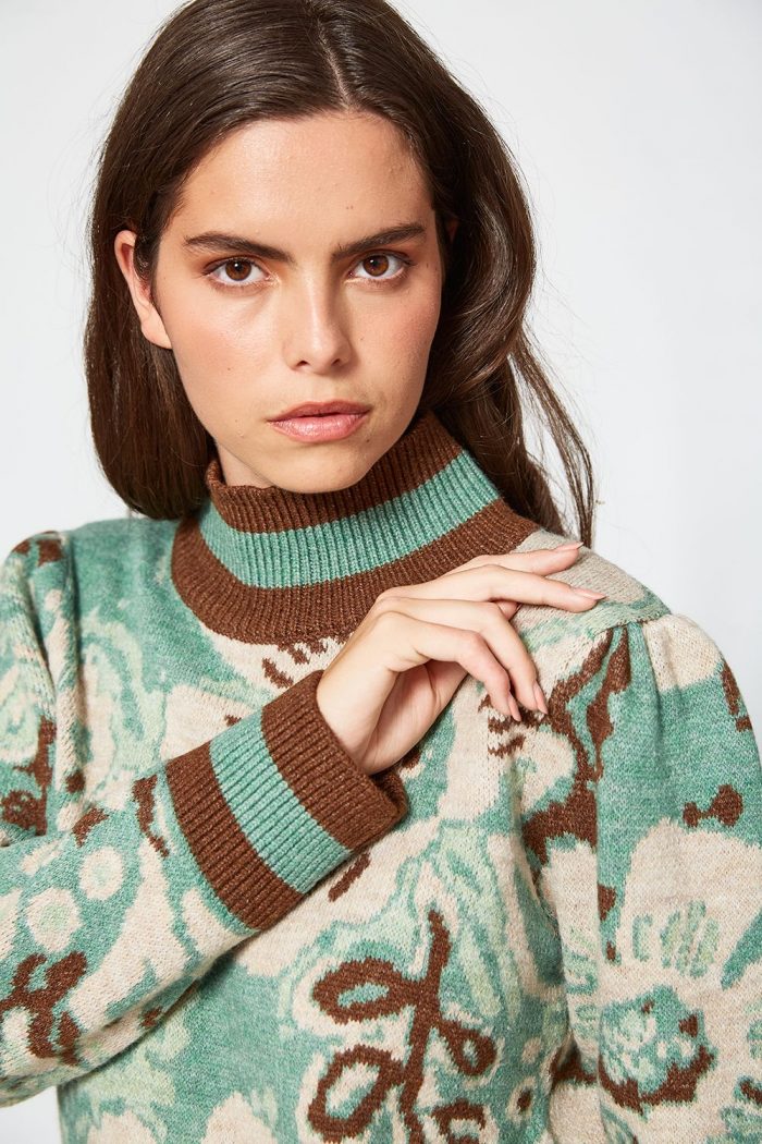 Vestido de punto flor de jade - Imagen 2