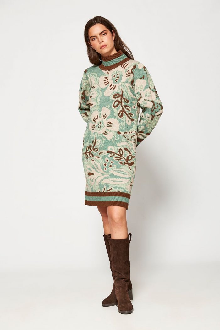 Vestido de punto flor de jade - Imagen 3