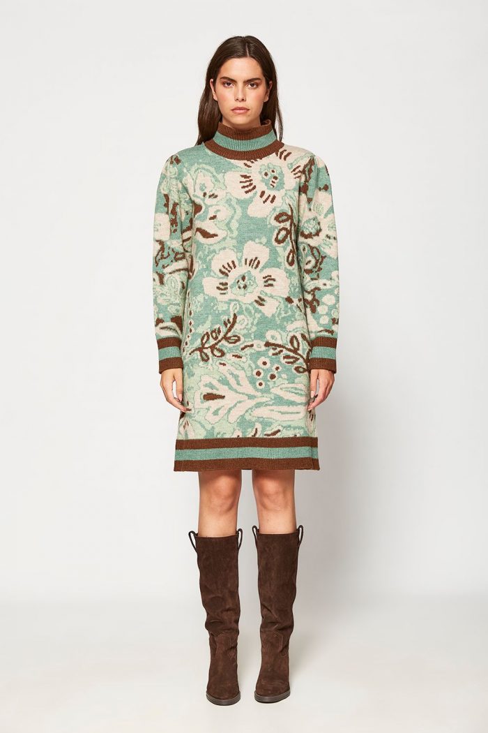 Vestido de punto flor de jade - Imagen 5