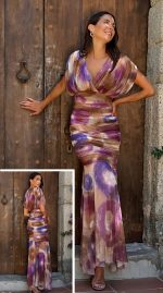 Vestido de Tul Elástico Estampado - Imagen 2