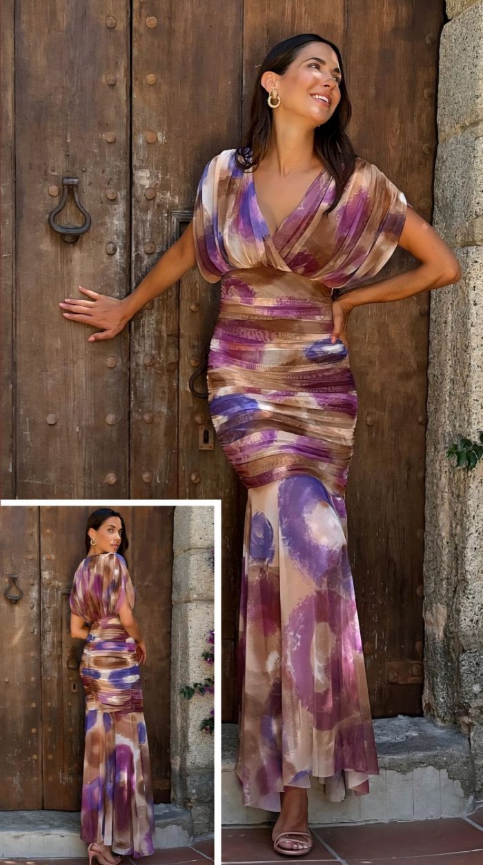 Vestido de Tul Elástico Estampado - Imagen 1