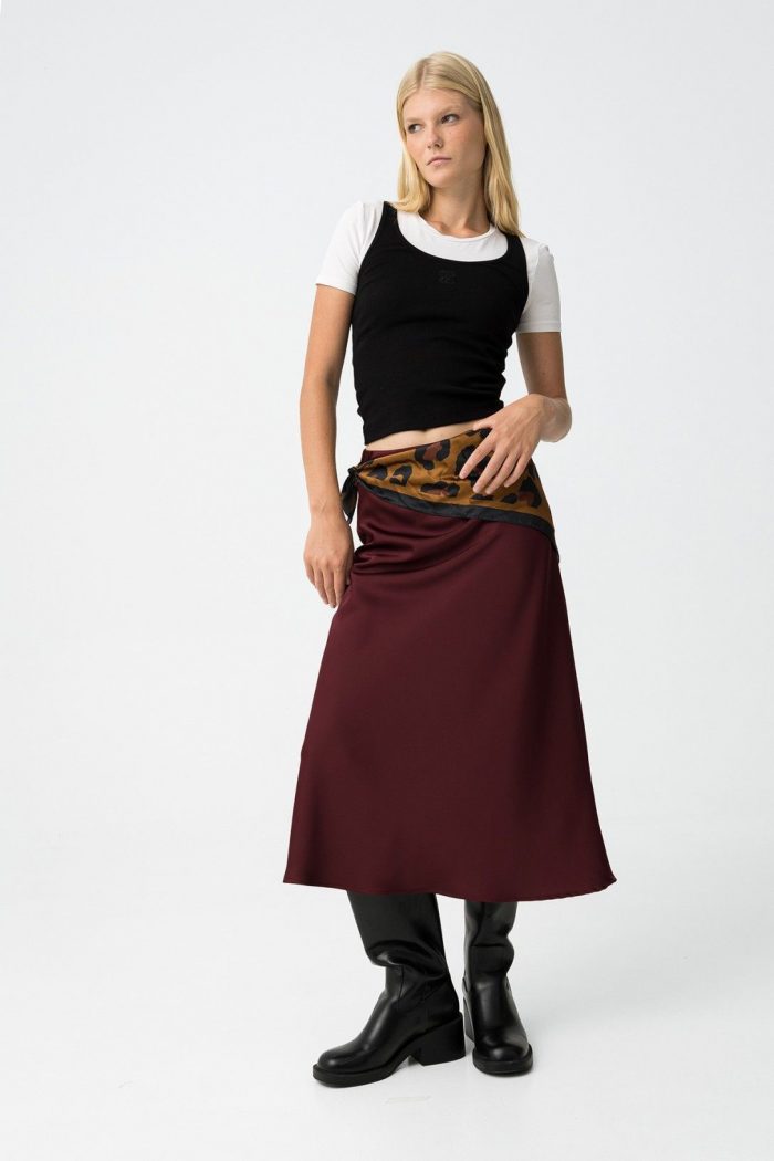 Falda midi de saten Kansas_2B - Imagen 7