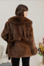 Chaquetón tres cuartos faux fur - Imagen 3