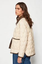 Parka estilo barbour con cuello de pana - Imagen 4