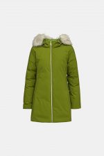 Parka larga con capucha de pelo blanco - Imagen 5