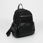 Mochila en nylon con bolsillos en ecopiel - Imagen 4