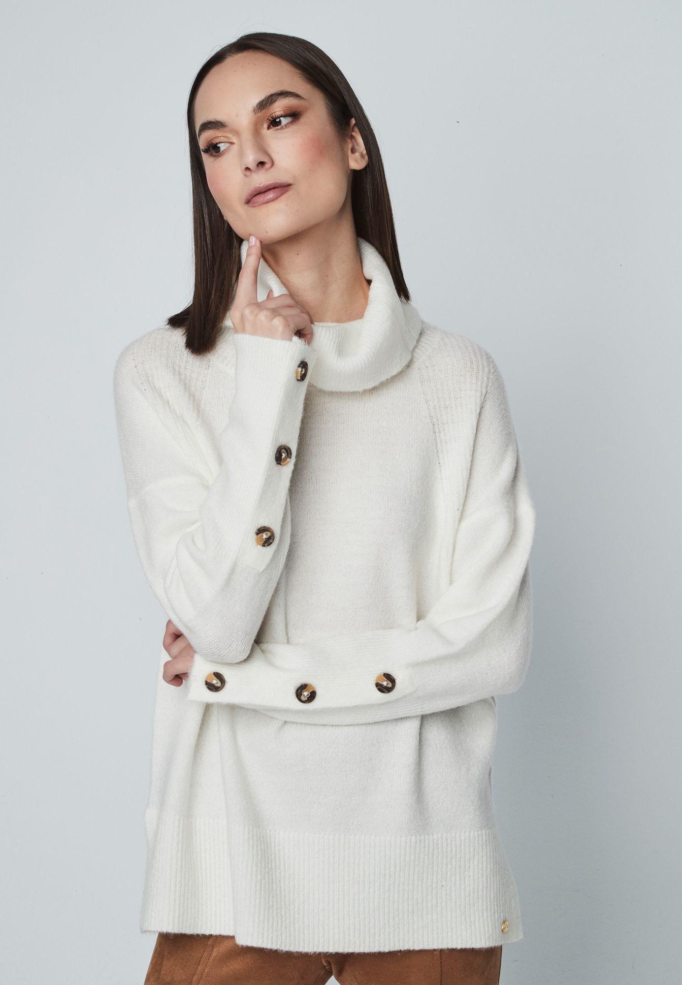 1003-262_001003_1 Jersey cuello chimenea con aberturas - Imagen 1