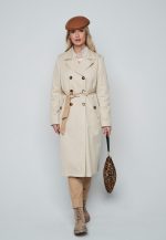 Trench largo cinturon contraste