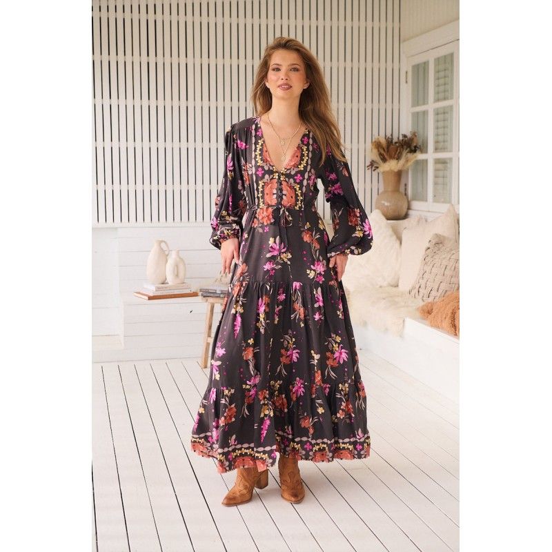 vestido-monarch-bloom-jaase Vestido Largo Teresa Maxi Monarch Bloom - Imagen 1