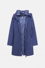 Parka larga técnica con capucha reversible