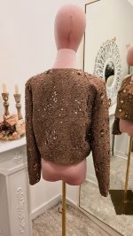 Chaqueta Chanel Pedreria Camel - Imagen 5