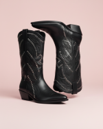 Bota campera media caña decorada con tachuelas - Imagen 3