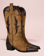 Bota campera combinada serpiente