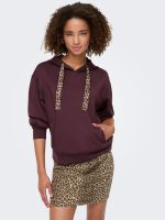 Sudadera lisa con detalle cordon leopardo Only Alina Life