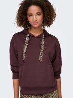 Sudadera lisa con detalle cordon leopardo Only Alina Life - Imagen 4