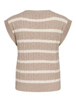 Chaleco de punto a rayas con cuello pico Only Katia - Imagen 9