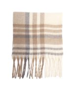 Bufanda manta rayas con flecos - Imagen 2