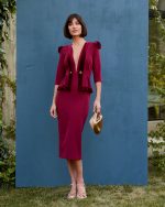 Vestido Midi Crepe y Terciopelo - Imagen 9