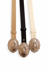 Cinturon estrecho hebilla western - Imagen 2