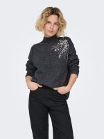 Jersey cuello perkins con pedreria Only Riva