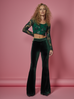 Top de Lentejuelas Manga Larga