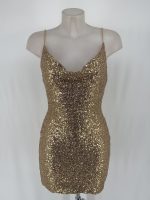 Vestido Corto Lentejuelas Tirante Fino - Imagen 2