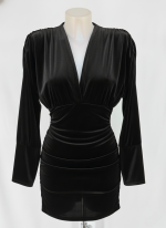Vestido Corto Black Velvet - Imagen 7