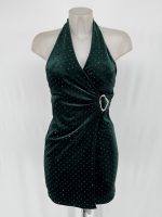 Vestido Corto Halter Velvet - Imagen 4