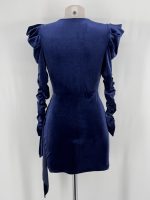 Vestido Corto de Terciopelo Manga Larga - Imagen 4