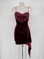 Vestido corto de Lentejuelas y Terciopelo - Imagen 4