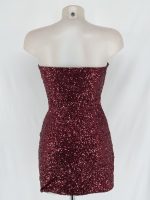 Vestido Corto Escote Corazón de Lentejuelas - Imagen 2