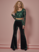 Pantalón de Terciopelo con Strass