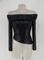 Top de Lentejuelas Escote Bardot - Imagen 3